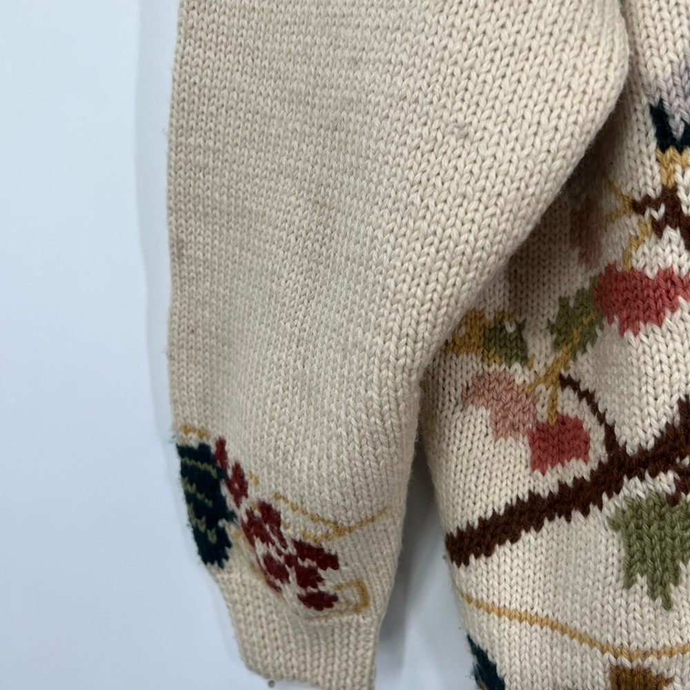 Vintage Abercrombie & Fitch Handkitted Printed Wool Button Front Cardigan - Picture 8 of 8